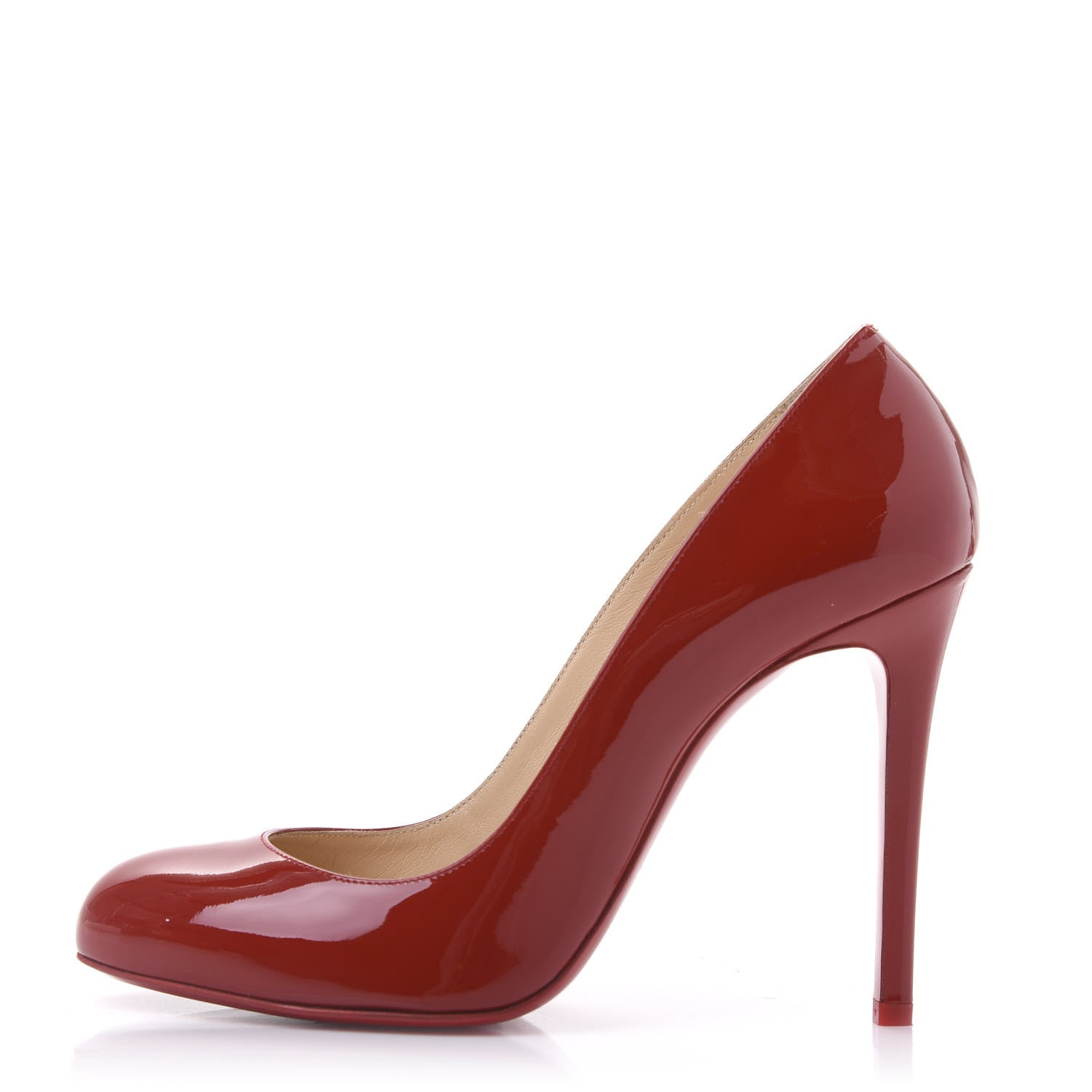 Christian Louboutin Patent Dorissima 100 Pumps 38.5 Carmine 1 of 7