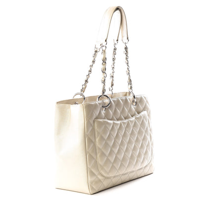 Chanel Caviar Quilted Grand Shopping Tote GST Pearl 2 of 12