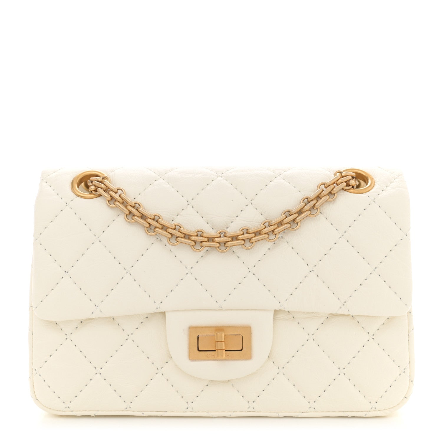 Chanel Aged Calfskin Quilted 2.55 Reissue Mini Flap White 1 of 11
