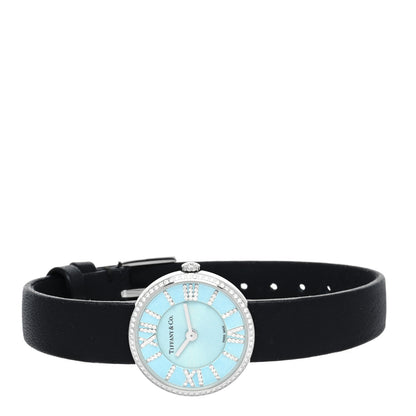 Tiffany Stainless Steel Calfskin Diamond Bezel 24mm Atlas 2-Hand Quartz Watch Tiffany Blue 2 of 5