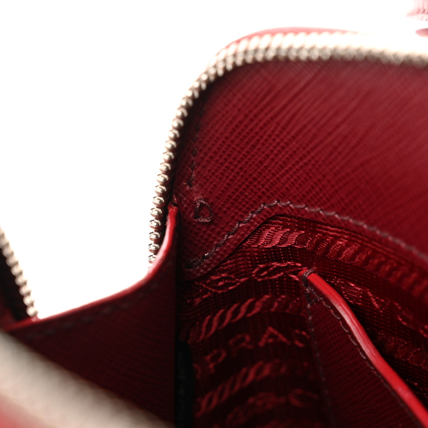 Prada Saffiano Lux Promenade Backpack Cherry 11 of 18