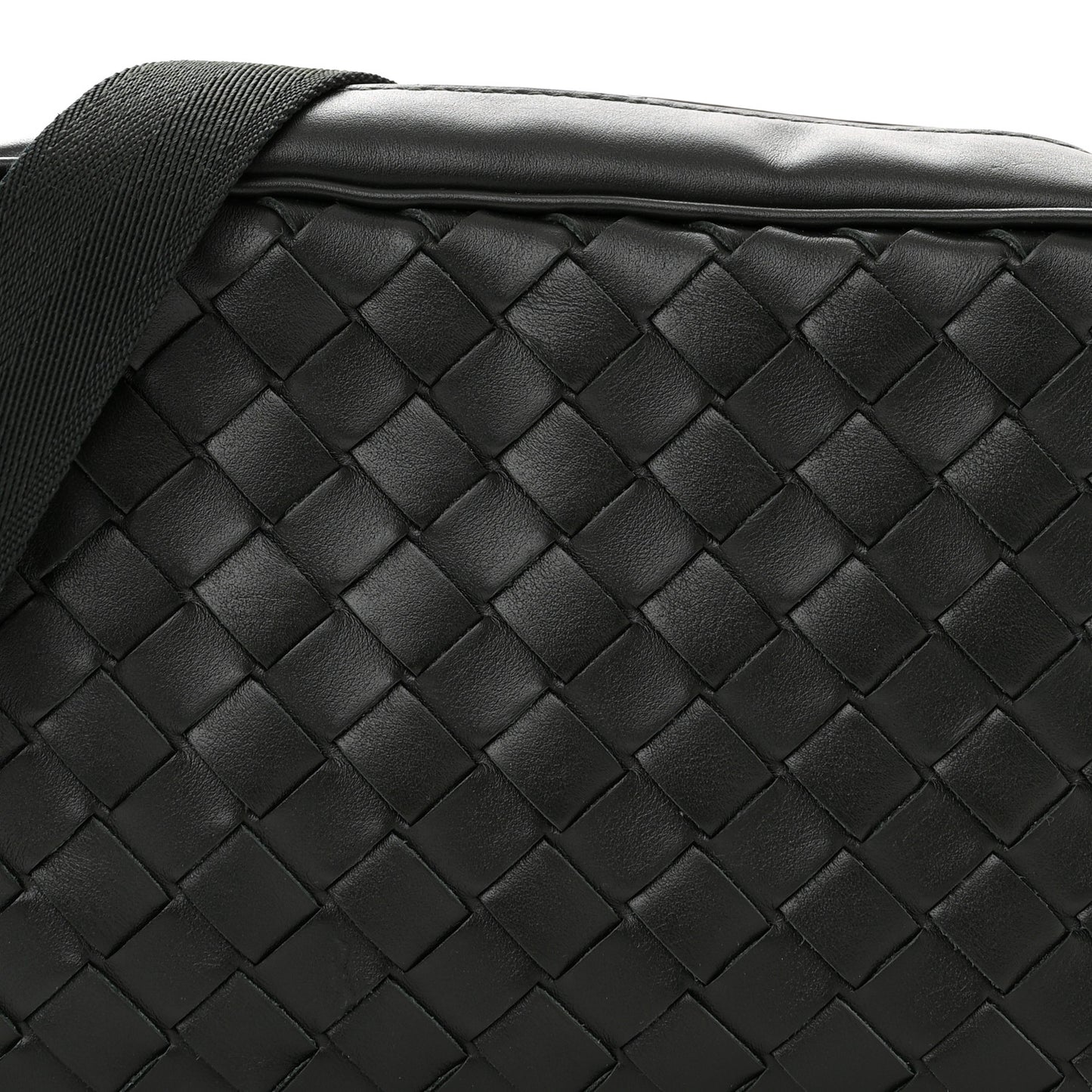 Calfskin Intrecciato Small Camera Bag Dark Green