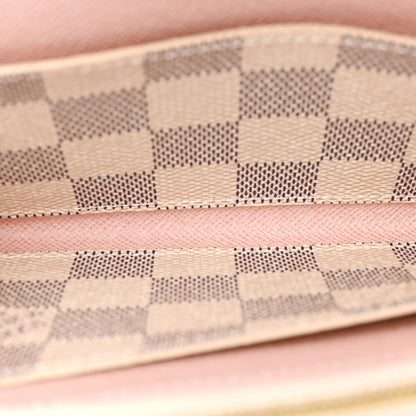 Louis Vuitton Damier Azur Emilie Wallet Rose Ballerine 5 of 7