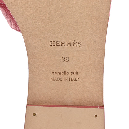 Hermes Epsom Oran Sandals 39 Rose De Venise 7 of 10