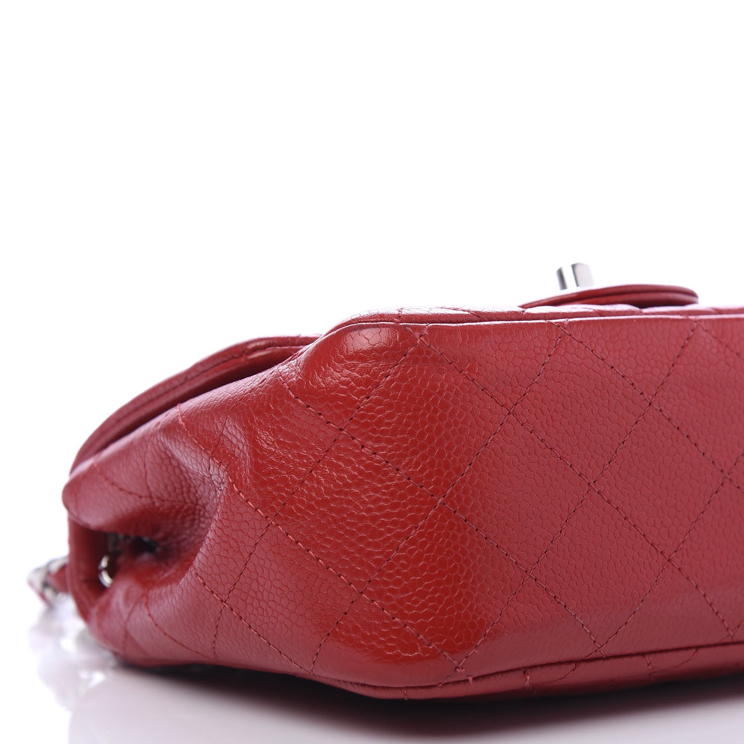 Chanel Caviar Quilted Mini Square Flap Red 8 of 13