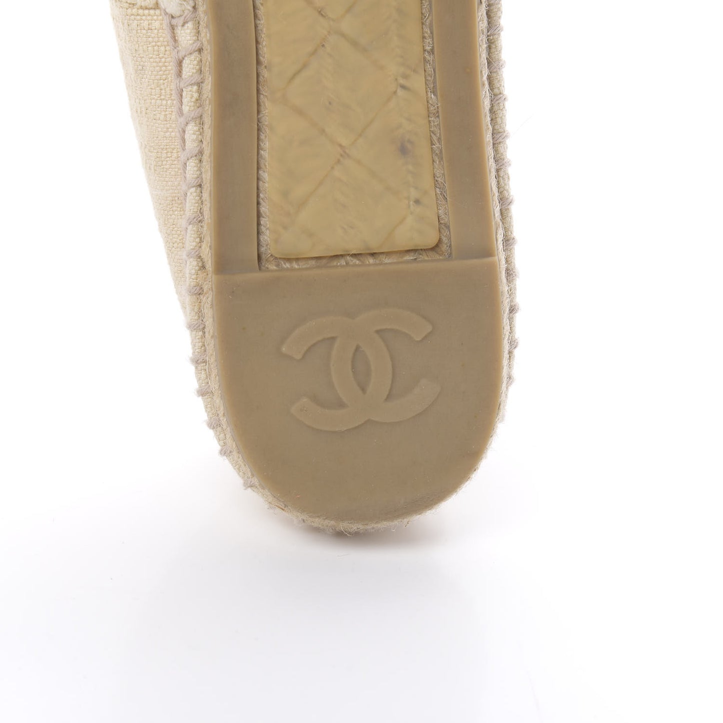 Linen CC Espadrilles 39 Beige Black