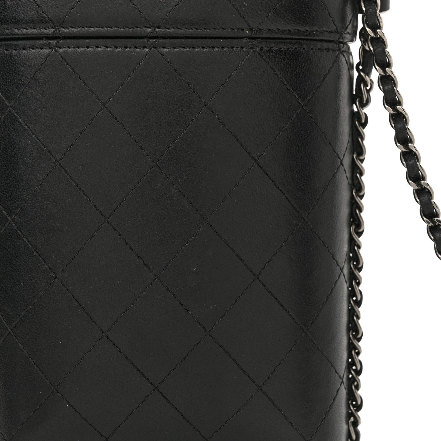 Chanel Lambskin Quilted Chain Around Phone Holder Black 12 of 13