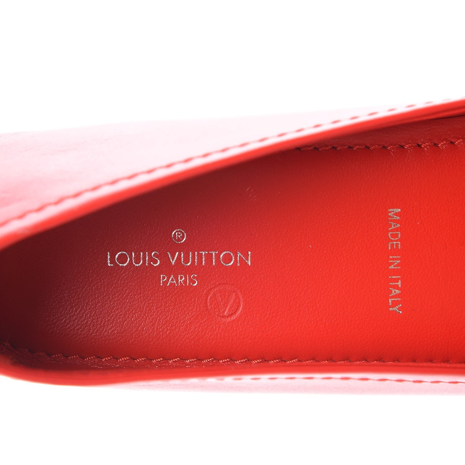 Louis Vuitton Calfskin Oxford Ballerina Flats 37.5 Rouge 7 of 9