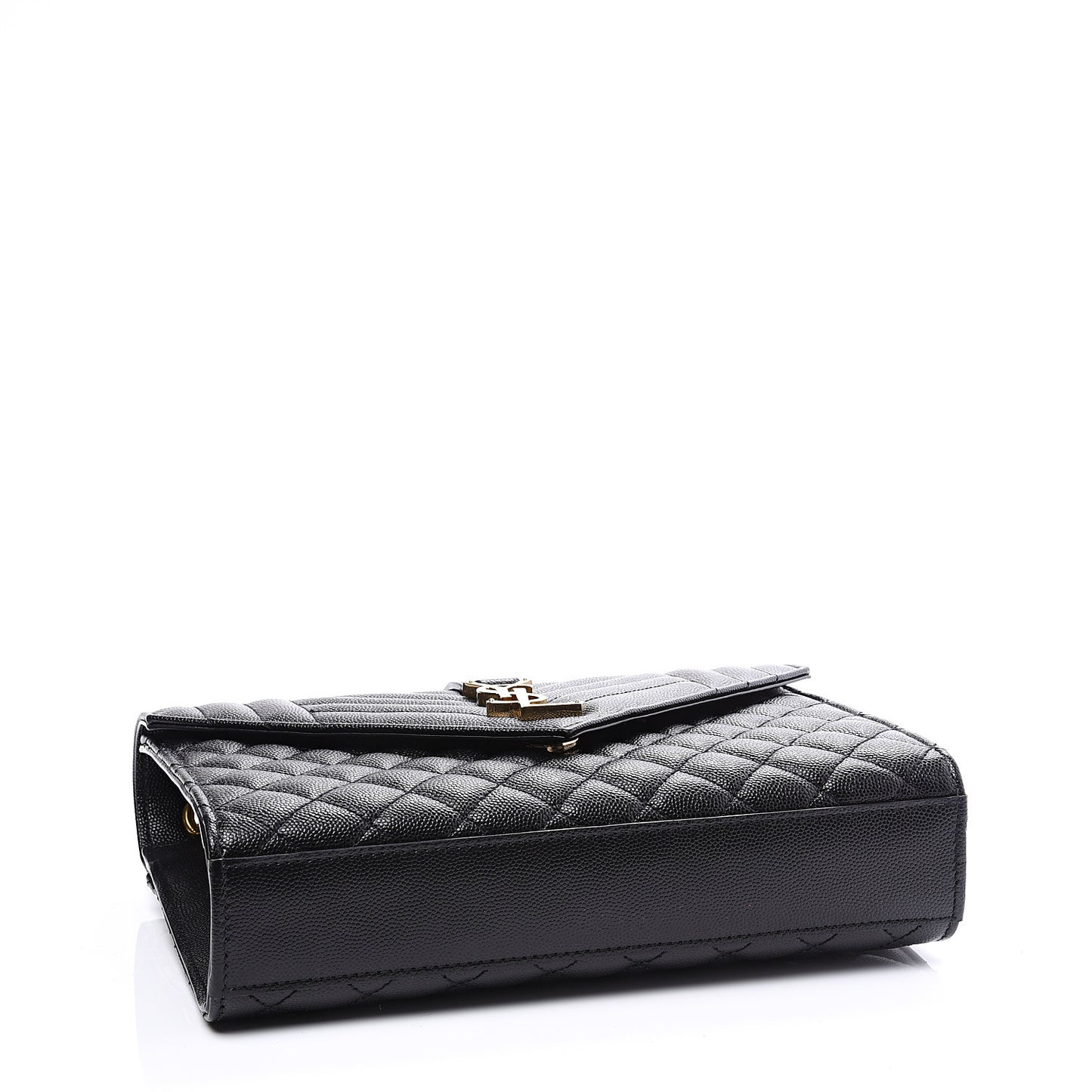 Grain De Poudre Textured Mixed Matelasse Triquilt Medium Monogram Satchel Black