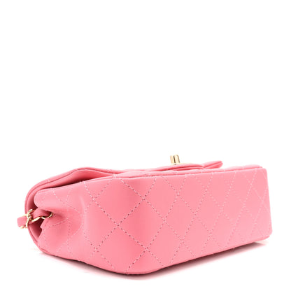 Chanel Lambskin Quilted Mini Rectangular Flap Pink 4 of 10