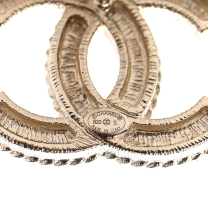 Chanel Pearl Crystal April In Paris CC Earrings Light Gold 4 of 4