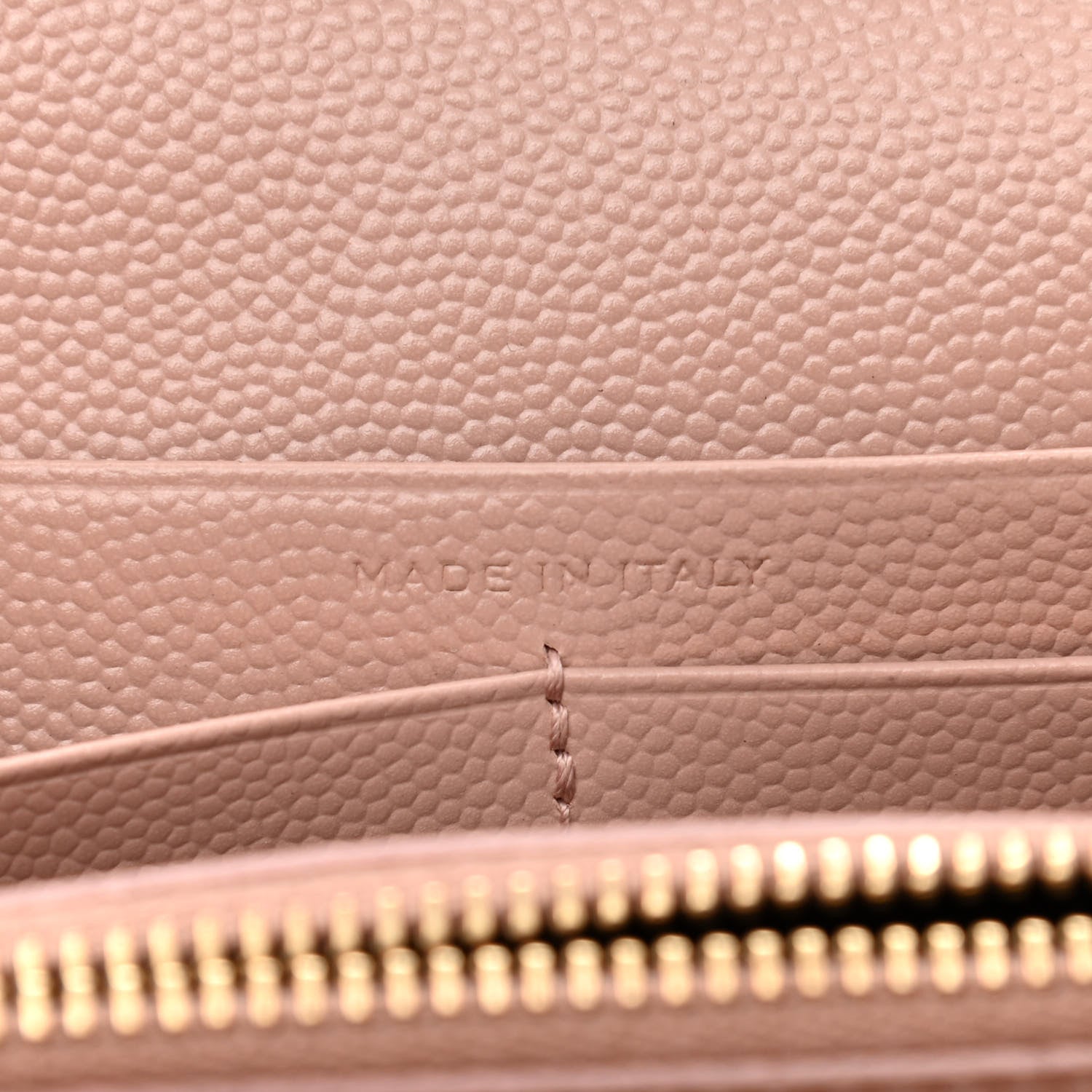 Saint Laurent Grain De Poudre Matelasse Chevron Monogram Chain Wallet Pale Pink 6 of 8