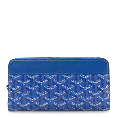 Goyard Goyardine Matignon Zip Around GM Wallet Sky Blue Sky Blue 2 of 16