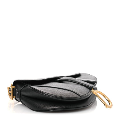 Christian Dior Grained Calfskin Saddle Bag Black 4 of 12