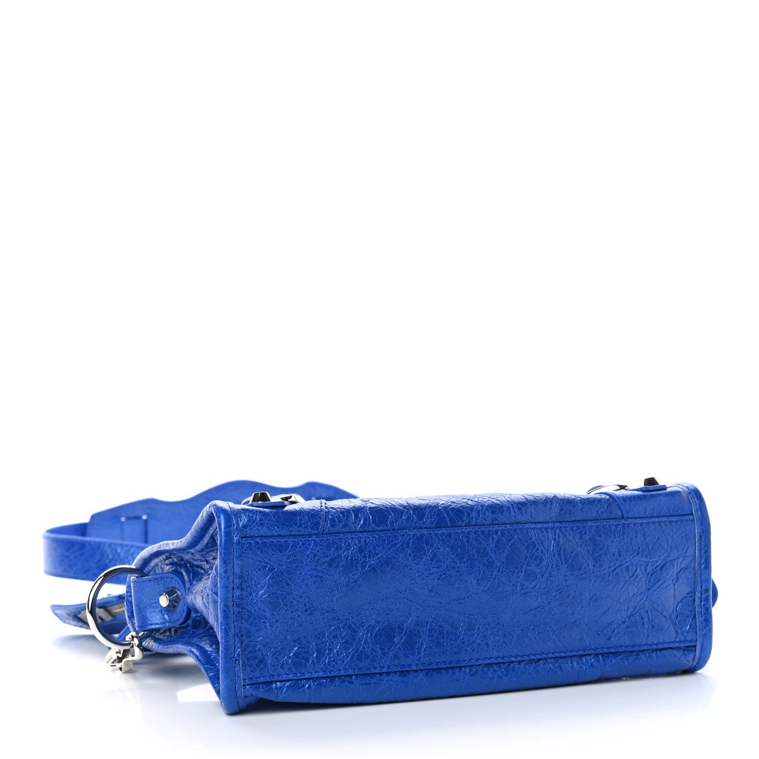 Balenciaga Agneau Classic Silver Hardware Mini City Electric Bleu 4 of 10
