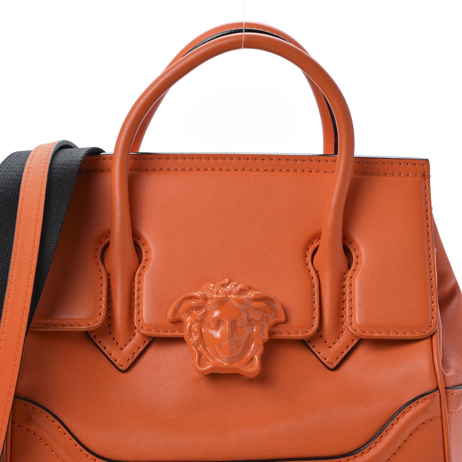 Versace Vitello Medium Palazzo Empire Bag Orange 8 of 8
