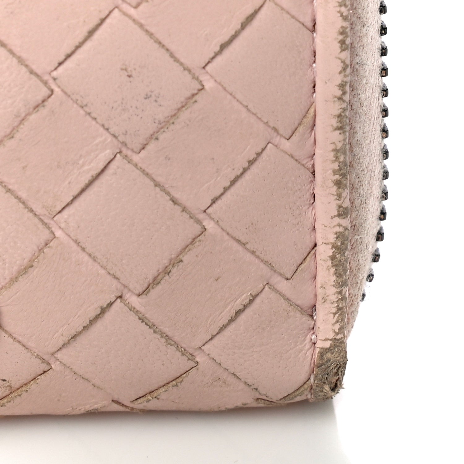 Bottega Veneta Nappa Intrecciato Zip Around Wallet Petal Pink 26 of 36