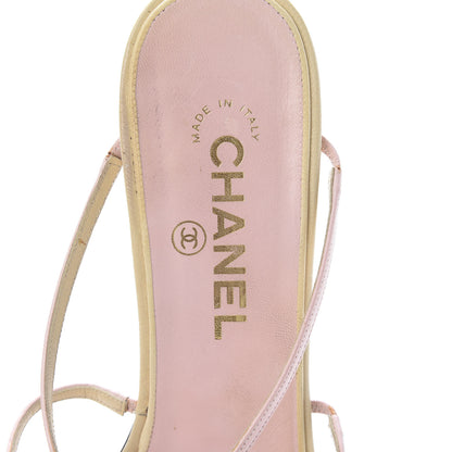 Chanel Lambskin Camellia Sandals 39.5 Pink 9 of 18