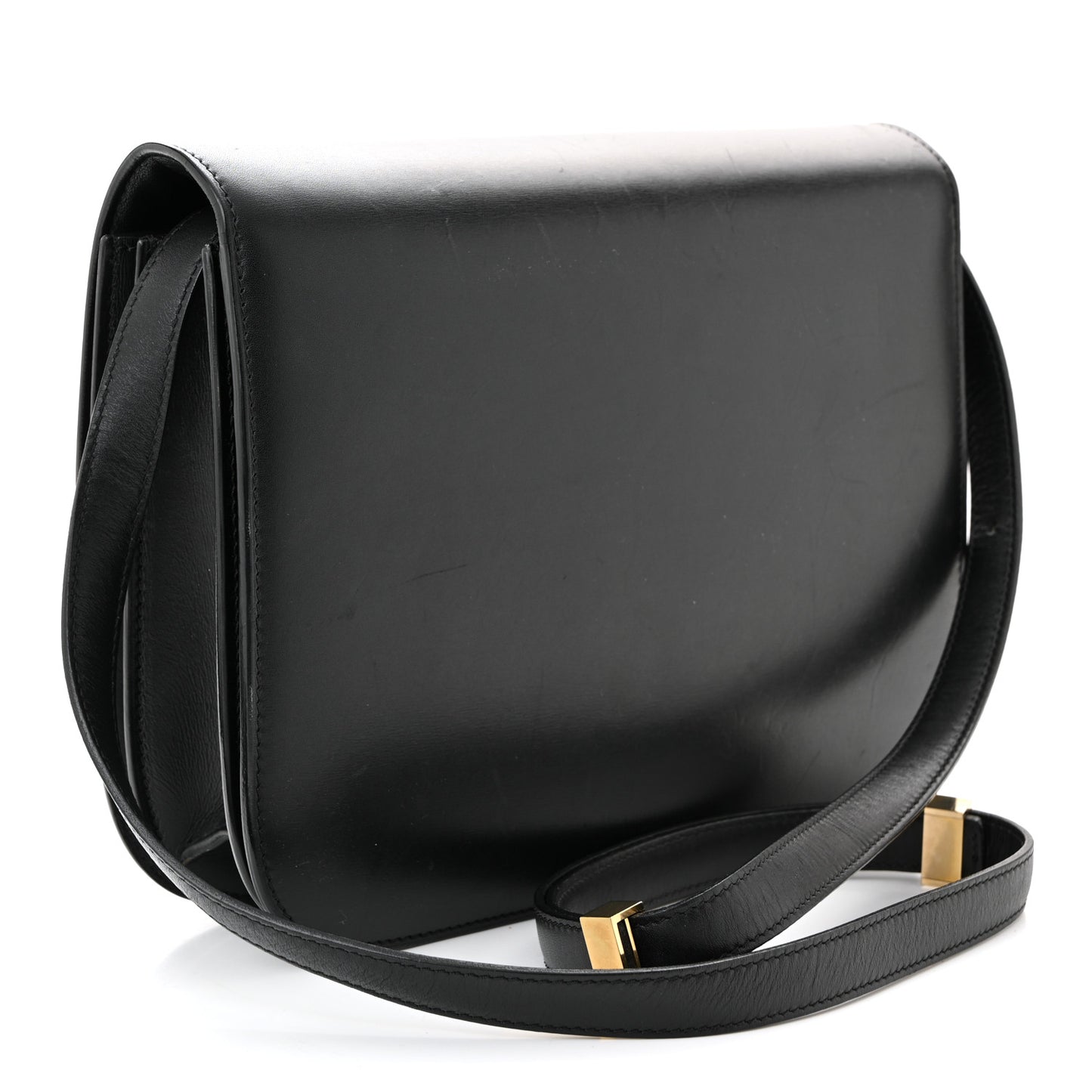 Box Calfskin Medium Classic Box Flap Bag Black