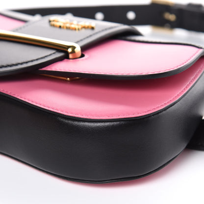 Prada City Calfskin Sidonie Belt Bag Begonia Black 9 of 10