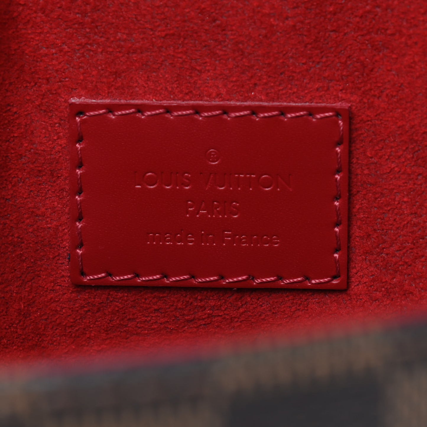Damier Ebene Caissa Clutch Cherry