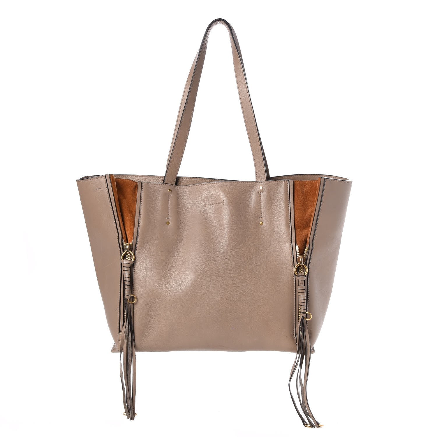Chloe Smooth Calfskin Medium Milo Shopping Tote Motty Grey 1 of 13