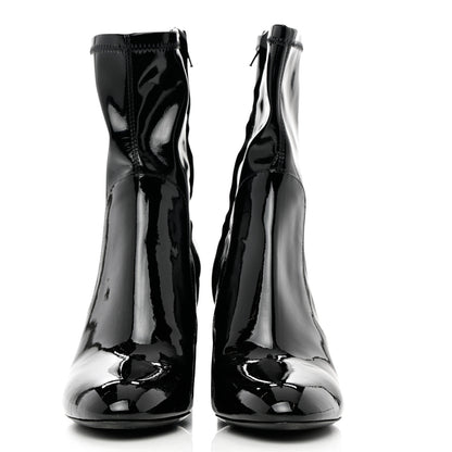 Louis Vuitton Patent Uniformes Silhouette Ankle Boots 36 Black 2 of 8