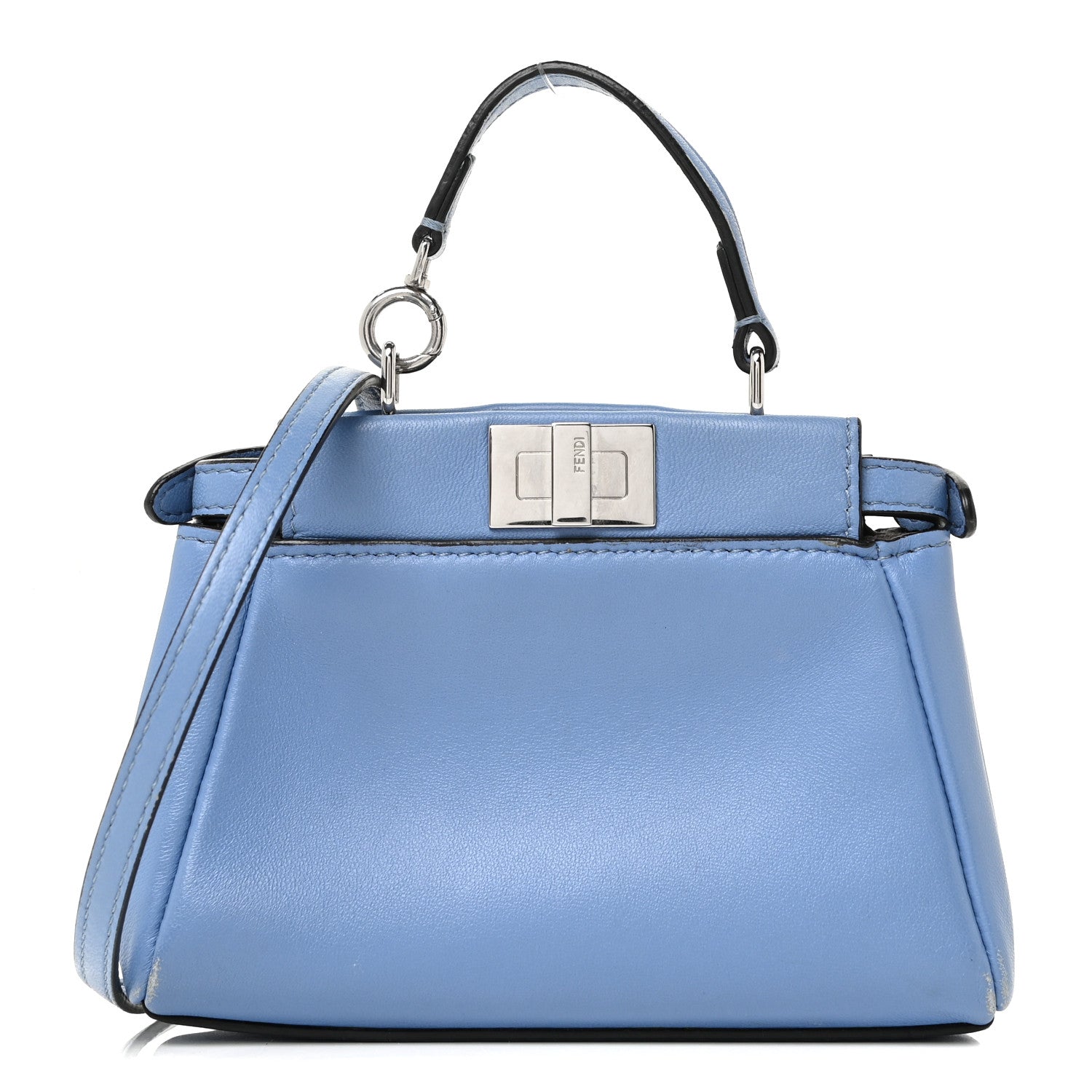 Fendi Shiny Nappa Micro Peekaboo Iconic Satchel Nebula 1 of 15