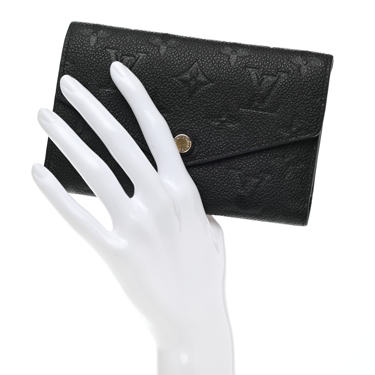 Louis Vuitton Empreinte Compact Curieuse Wallet Black 2 of 7