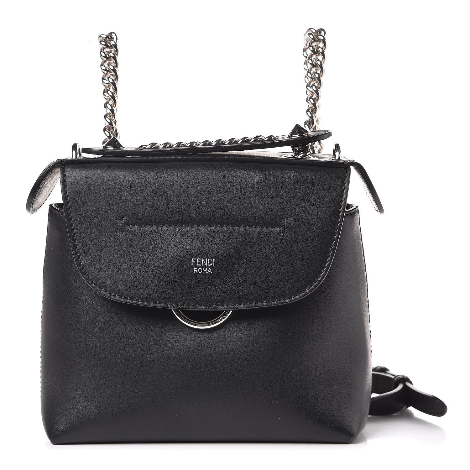 Fendi Vitello Century Opaco Mini Back to School Backpack Black 1 of 11