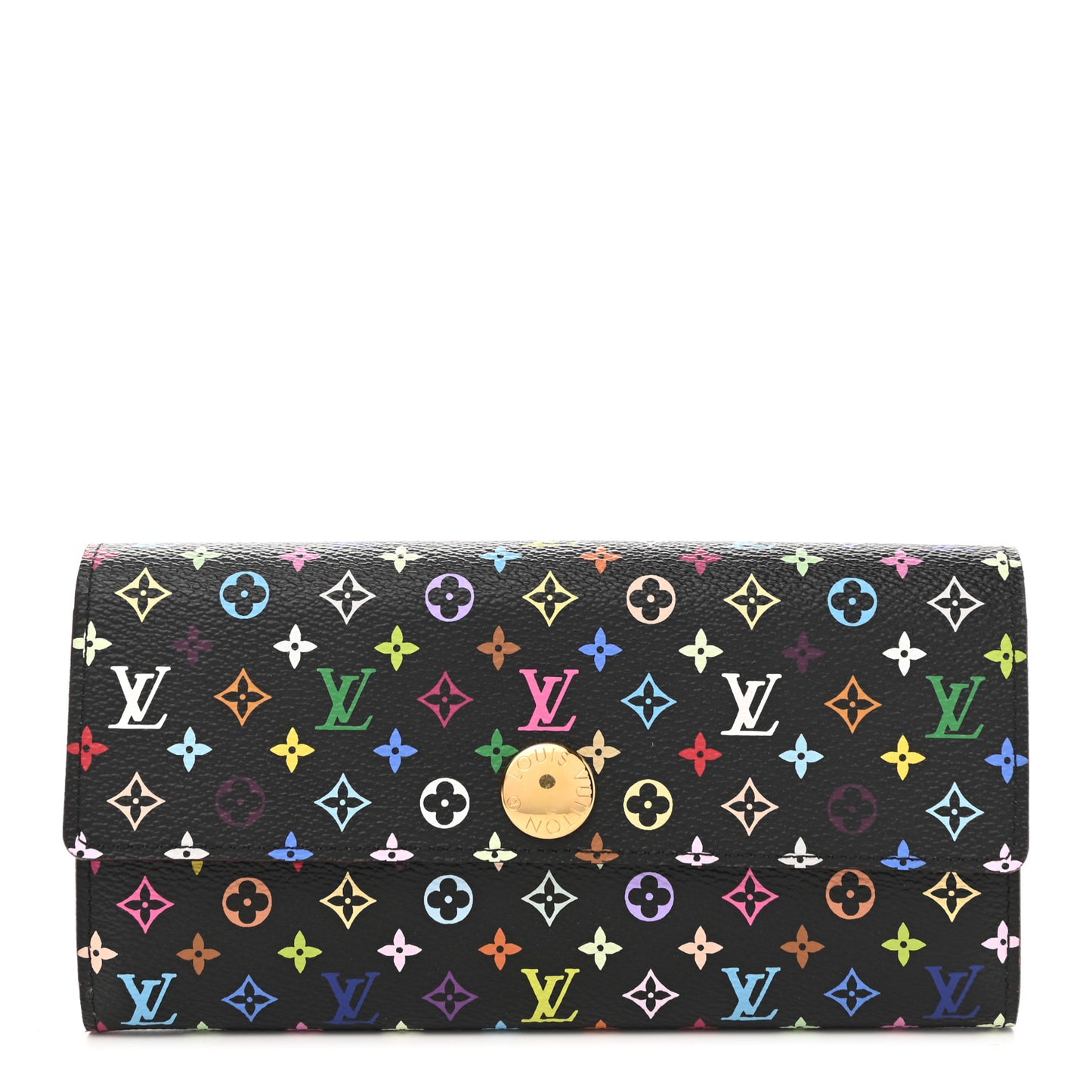 Monogram Multicolor Sarah Wallet Black Violet