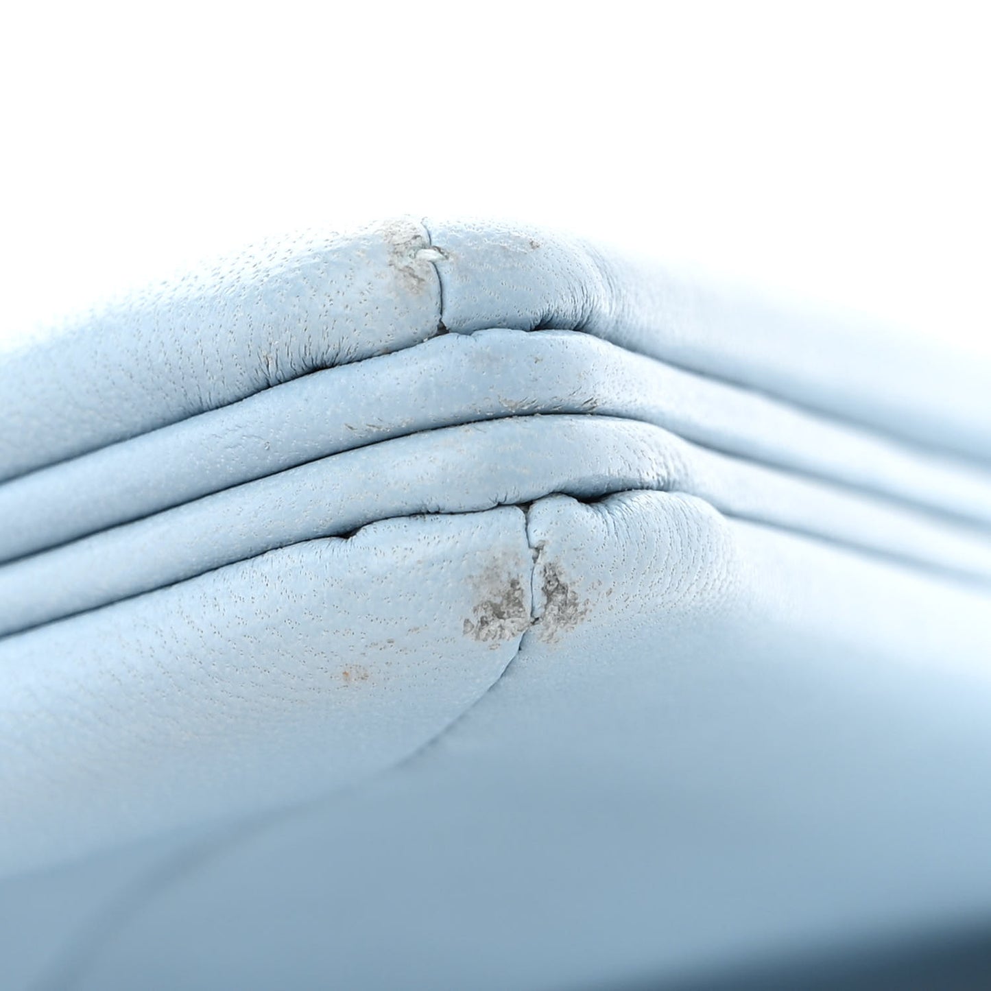 Lambskin BV Trine Clutch Ice