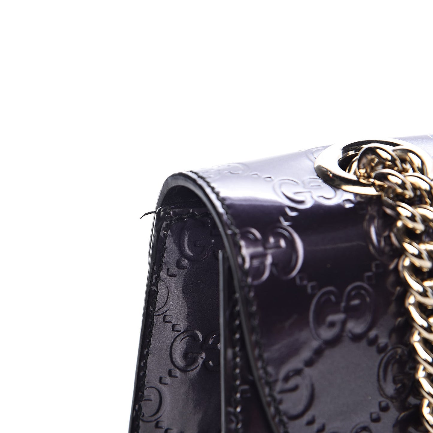 Shine Guccissima Medium Emily Chain Shoulder Bag Melanzana