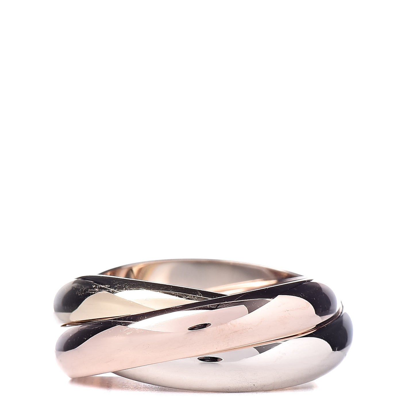 18K Pink Yellow White Gold Classic Trinity Ring 53 6.25