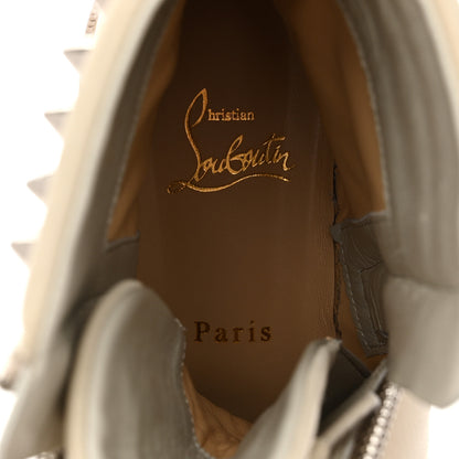 Christian Louboutin Calfskin Winter Spikes Combat Boots 38.5 White 7 of 8