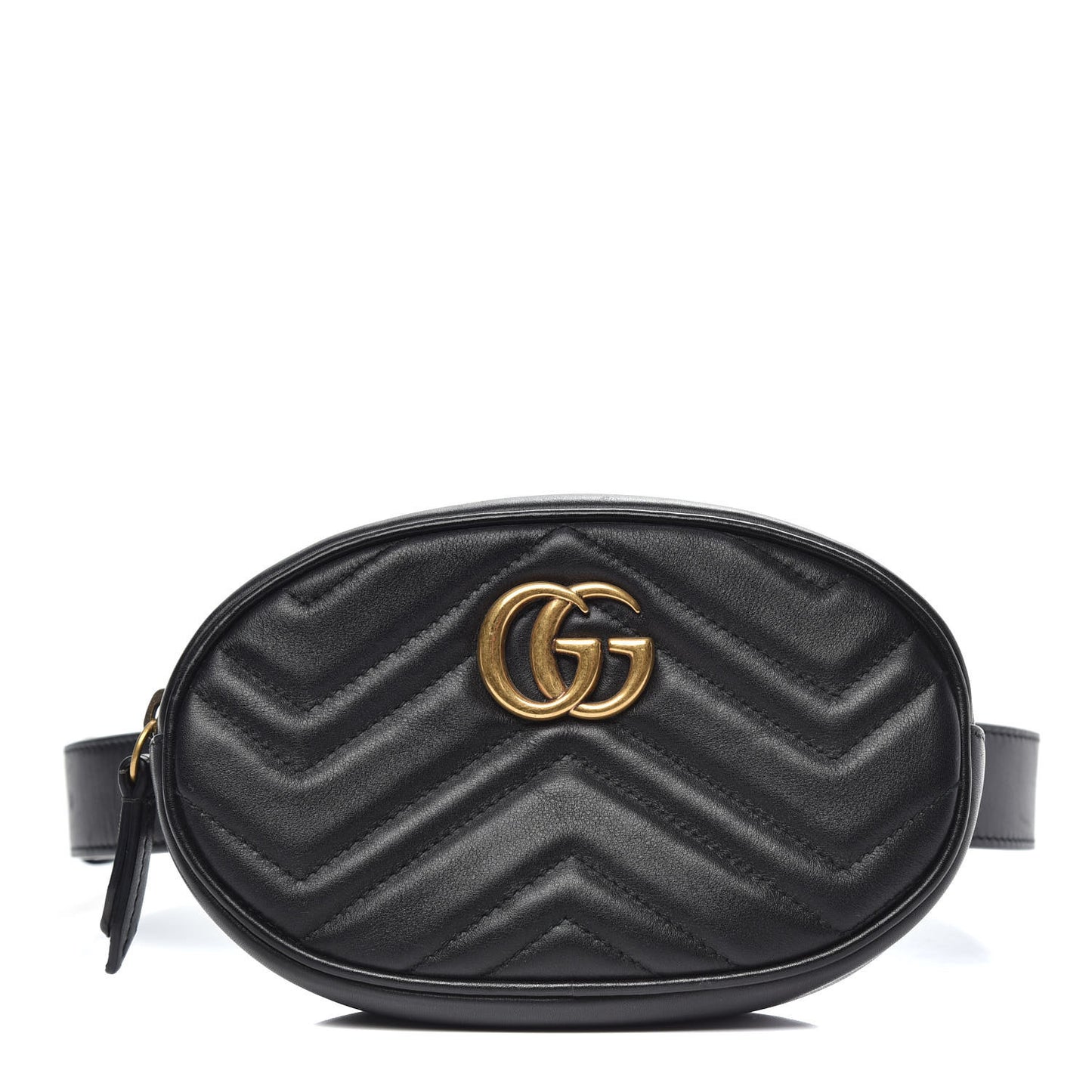 Calfskin Matelasse GG Marmont Belt Bag 85 34 Black