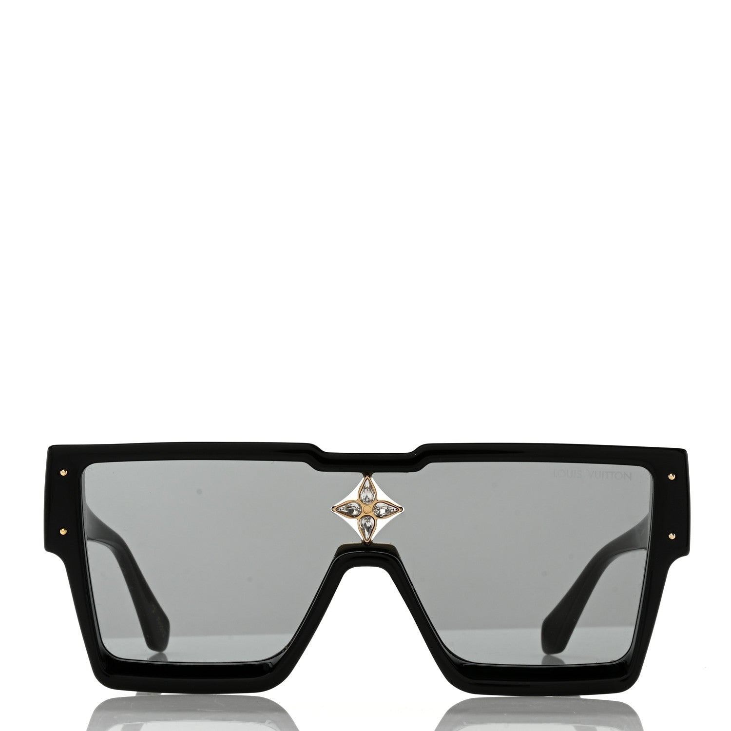 Louis Vuitton Acetate Swarovski Crystal Cyclone Sunglasses Z1578W Black 2 of 9