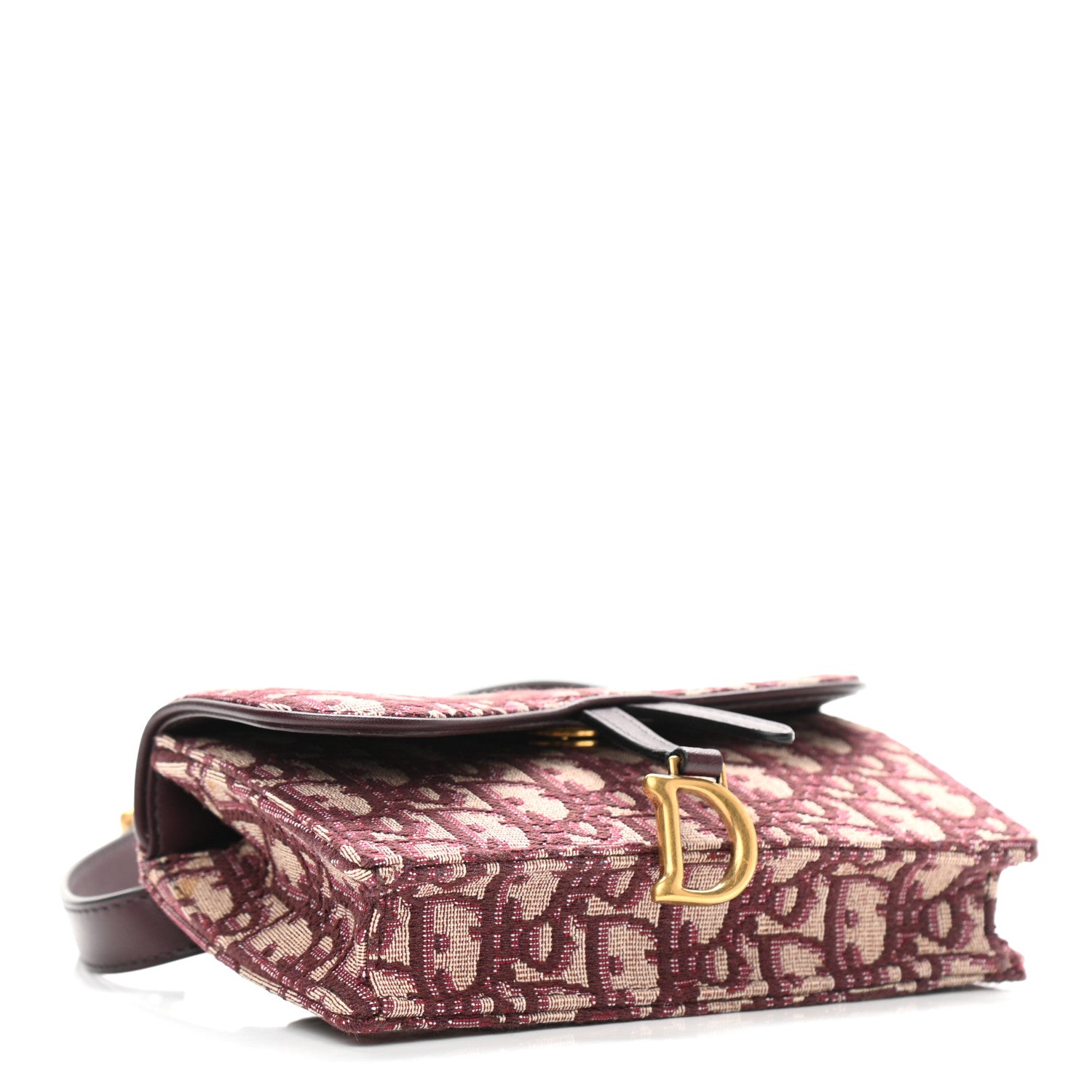 Christian Dior Oblique Saddle Belt Bag Bordeaux 4 of 10