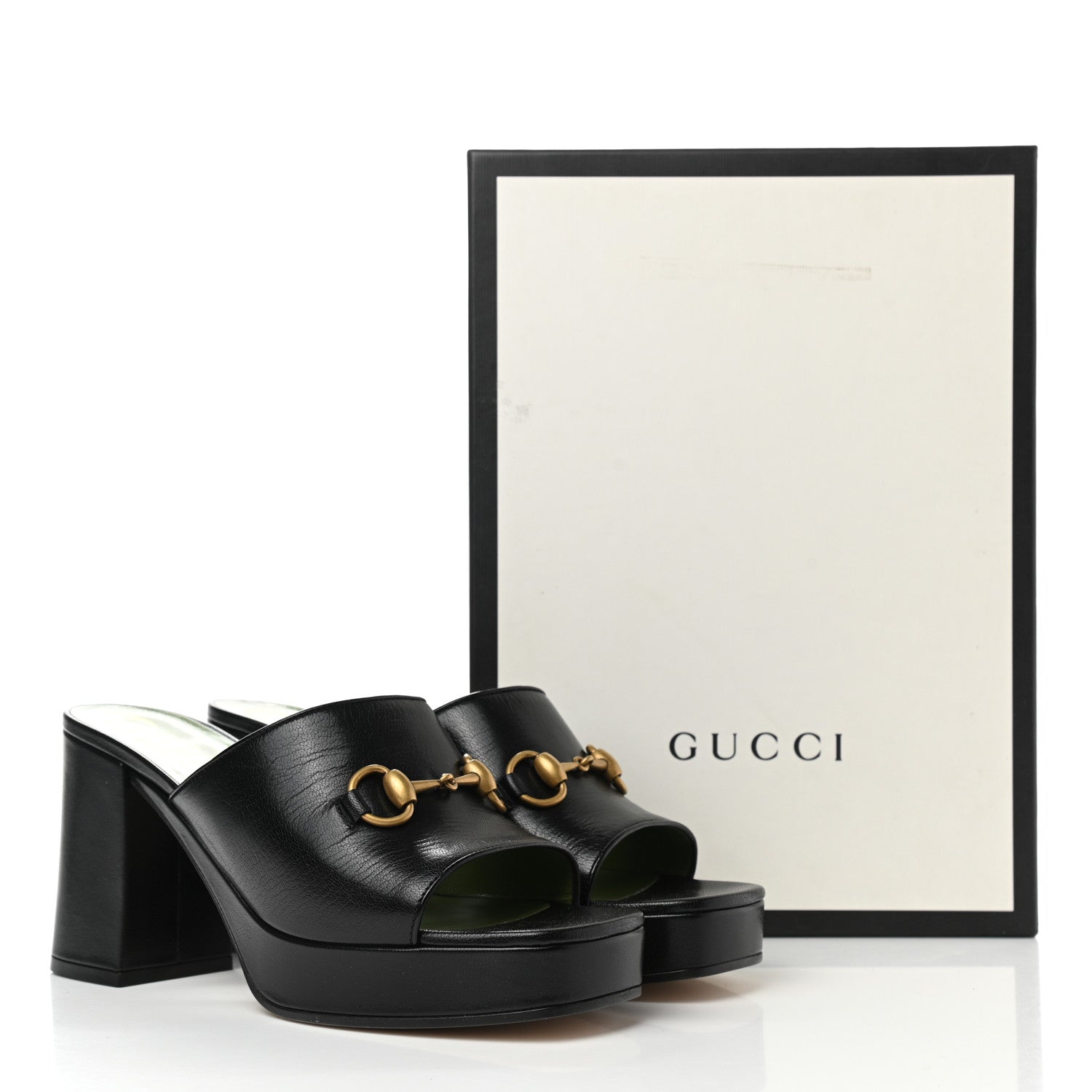 Gucci Granada Kid Houdan Platform Slide Sandals 39 Black 9 of 9
