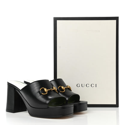 Gucci Granada Kid Houdan Platform Slide Sandals 39 Black 9 of 9
