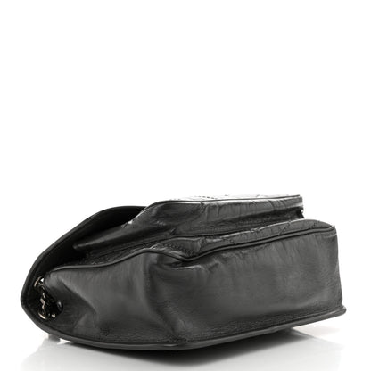 Saint Laurent Crinkled Calfskin Matelasse Monogram Medium Niki Chain Satchel Fog 4 of 11