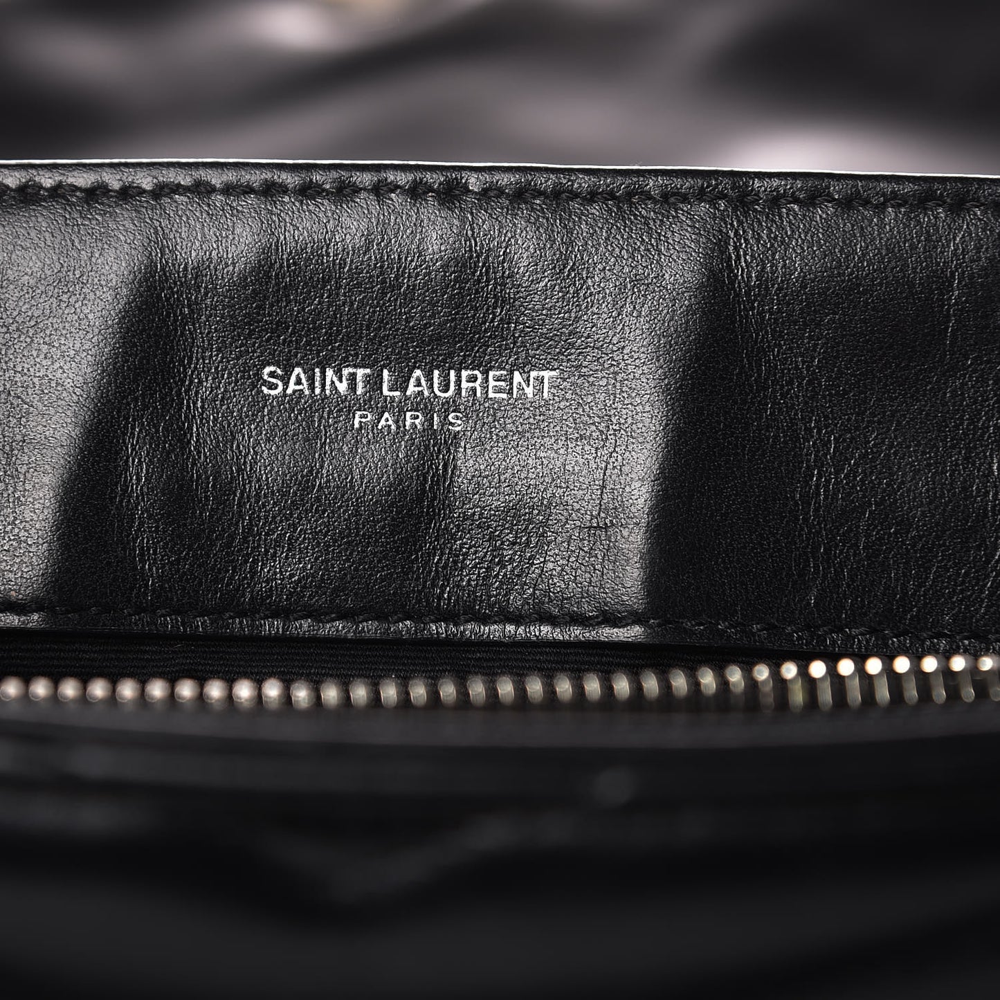 Calfskin Y Quilted Monogram Medium Loulou Chain Satchel Black