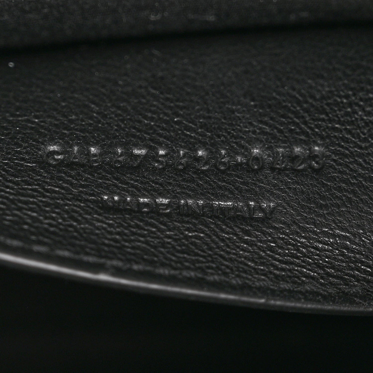Saint Laurent Shiny Calfskin Crocodile Embossed Small Manhattan Baguette Black 7 of 10