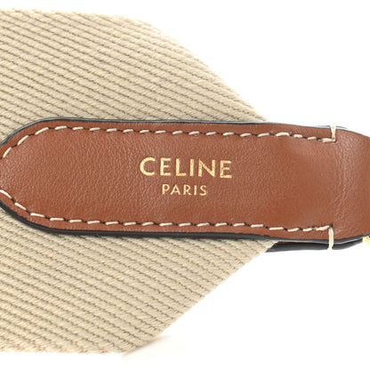 Celine Jacquard Wool Logo Short Strap Beige White 6 of 6