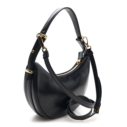 Prada Soft Calfskin Arque Shoulder Bag Black 3 of 9