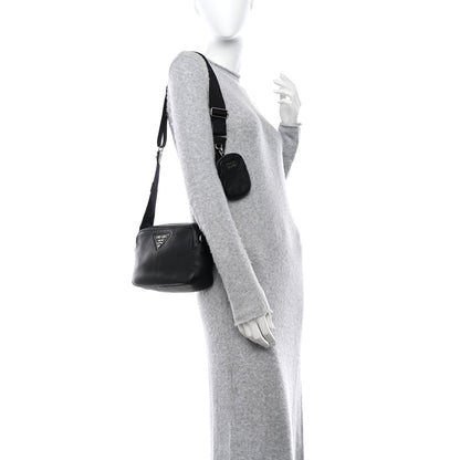 Prada Vitello Daino Crossbody Black 2 of 10