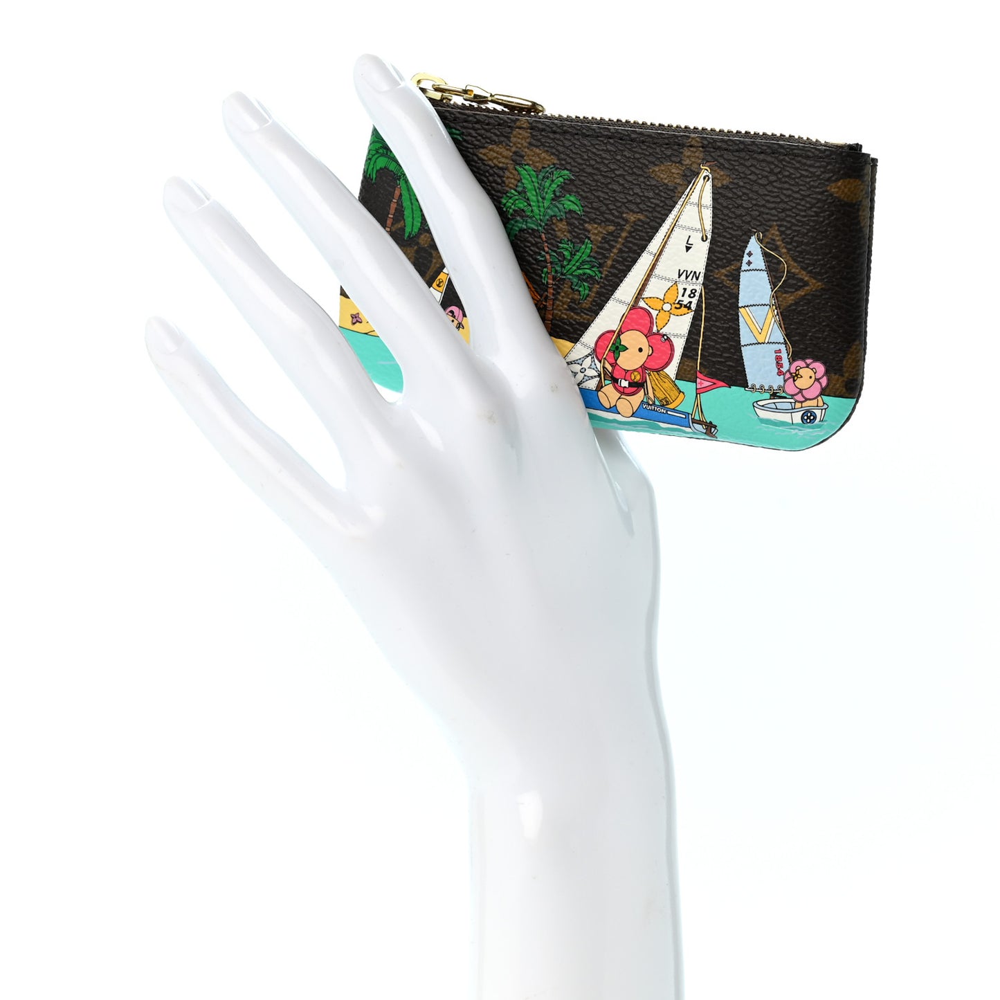 Monogram 2023 Christmas Animation Sailing Vivienne Key Pouch Dragonfruit Pink