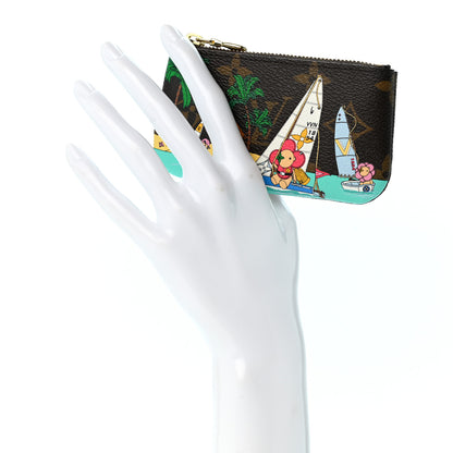 Louis Vuitton Monogram 2023 Christmas Animation Sailing Vivienne Key Pouch Dragonfruit Pink 2 of 9