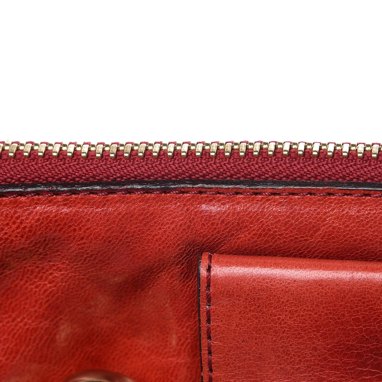Lambskin Large Heloise Satchel Vermillion Red