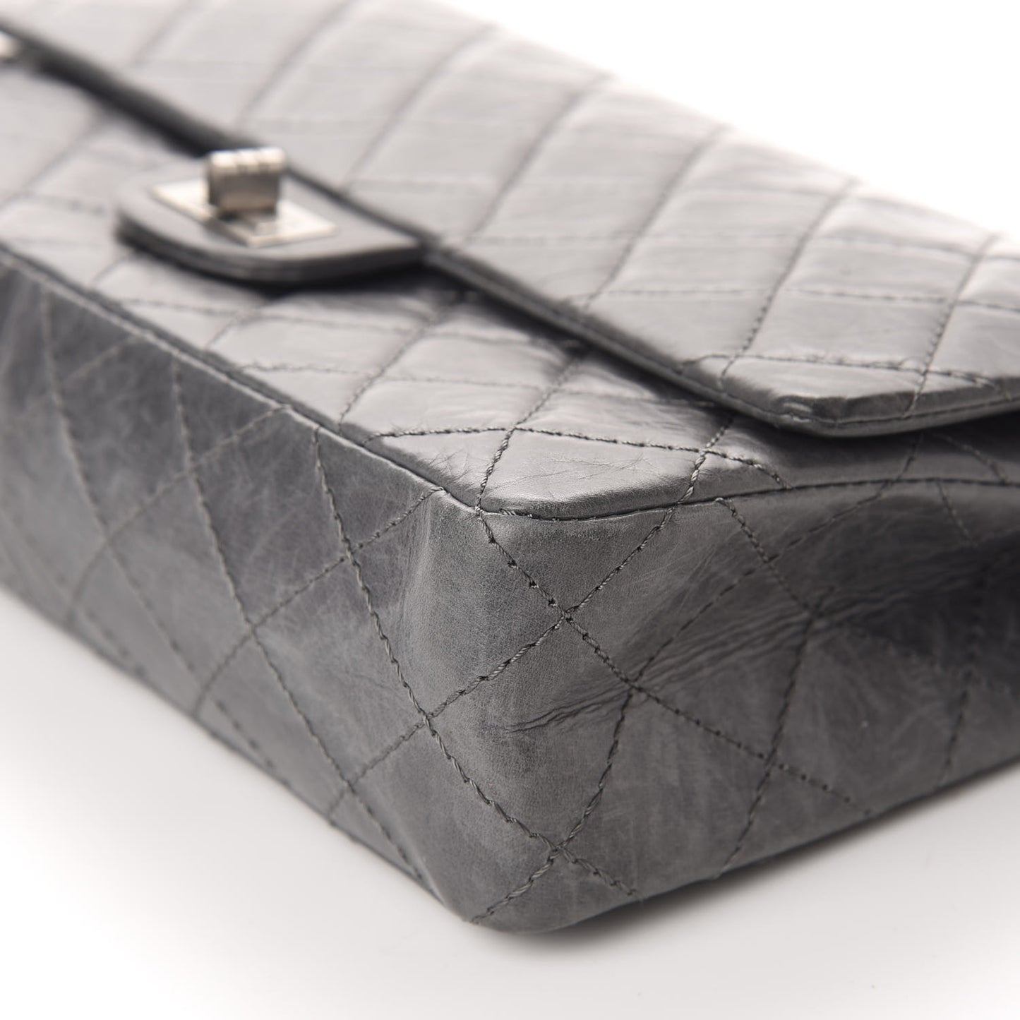 Aged Calfskin Quilted 50th Anniversary 2.55 Reissue 227 Flap Grey